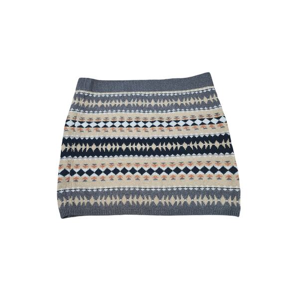 Moda International Wool Blend Knit Knee Length Pencil Skirt Geometric Size XL - Picture 5 of 7